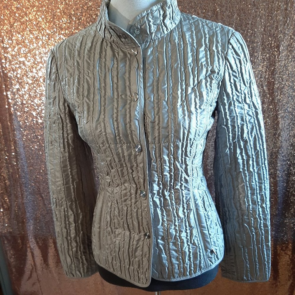 Fuchs Schmitt metallic light camel Quilted Jacket Size:  S/M